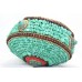 Tibetan Tribal Jewel Crown Cap with Green Turquoise & Semi precious Stone Bead A